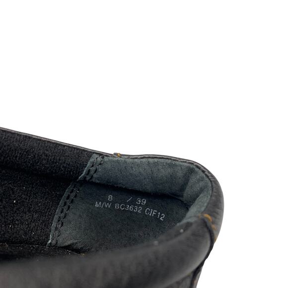 Born BOC Peggy Clogs Size 8 Pebbled Leather Slip On Casual Comfort Black Womens - Picture 9 of 11